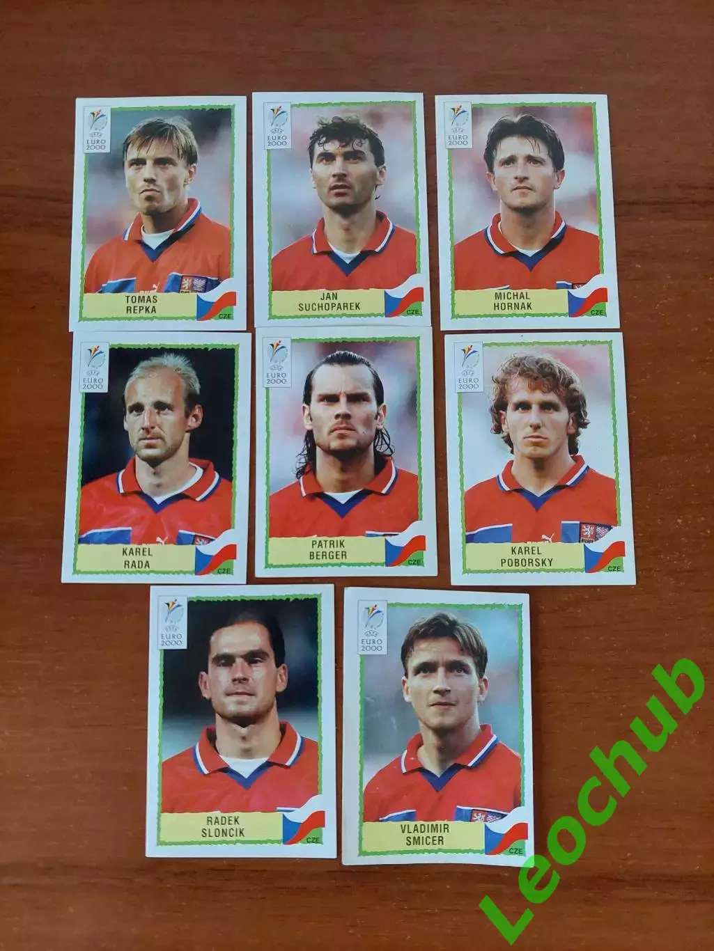 Наклейки Panini. ЧЄ 2000. Команда Чехії.