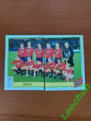 Наклейки Panini. ЧЄ 2000. Команда Норвегії.