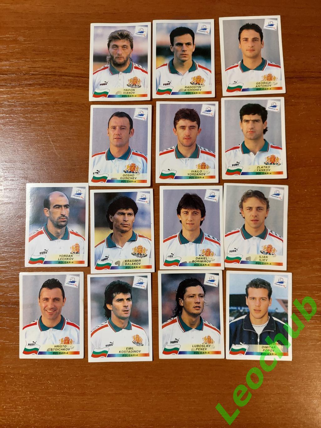 Наклейки Panini.ЧС Франція 1998. Команда Болгарії.