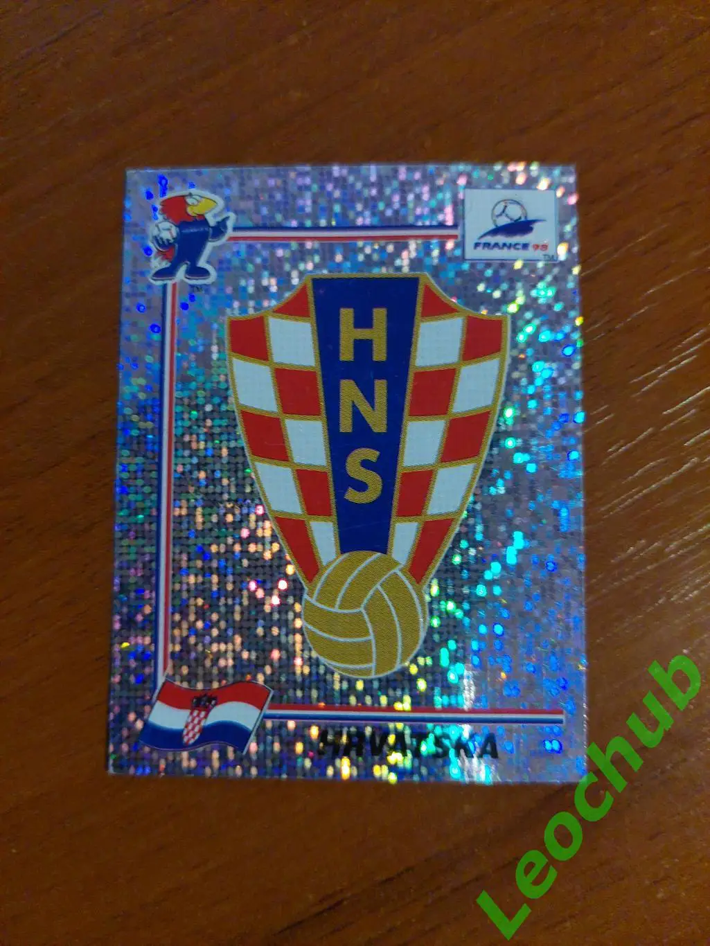 Наклейки Panini.ЧС Франція 1998. Емблема Хорватії.