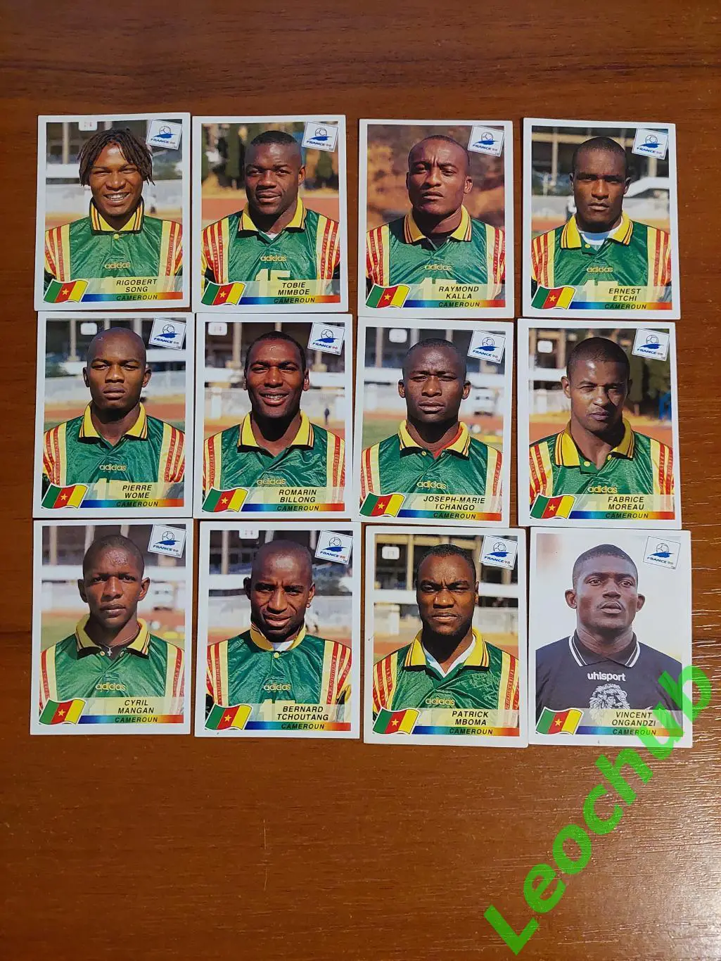 Наклейки Panini.ЧС Фоанція 1998. Команда Камеруну.