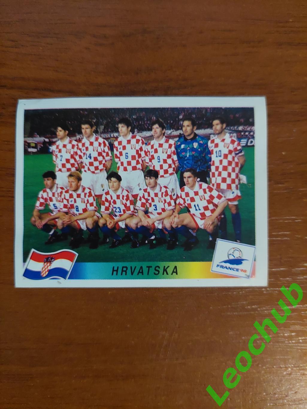 Наклейки Panini.ЧС Франція 1998. Команда Хорватії.