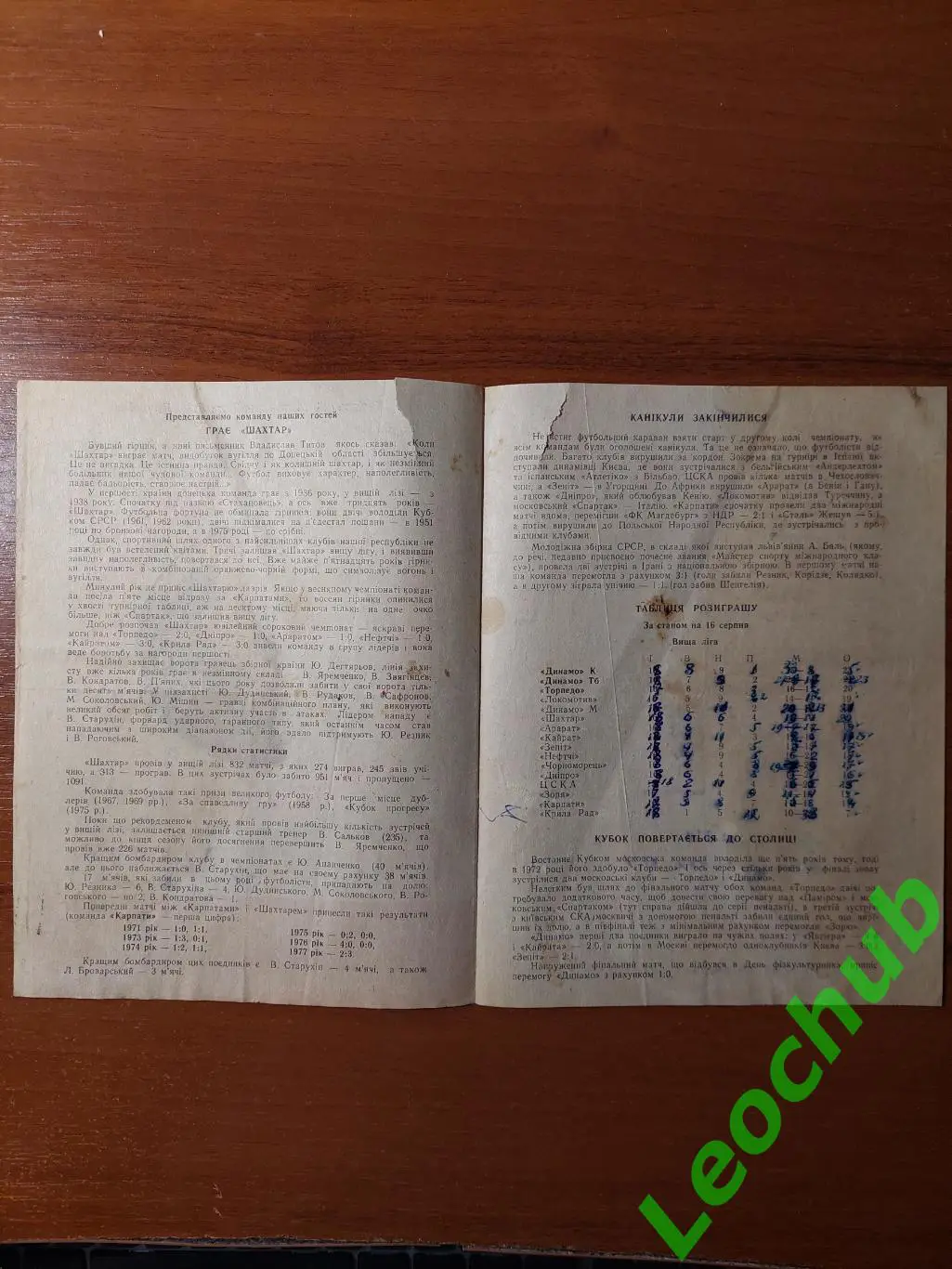 Карпати(Львів) - Шахтар(Донецьк) 17.08.1977 гр 1