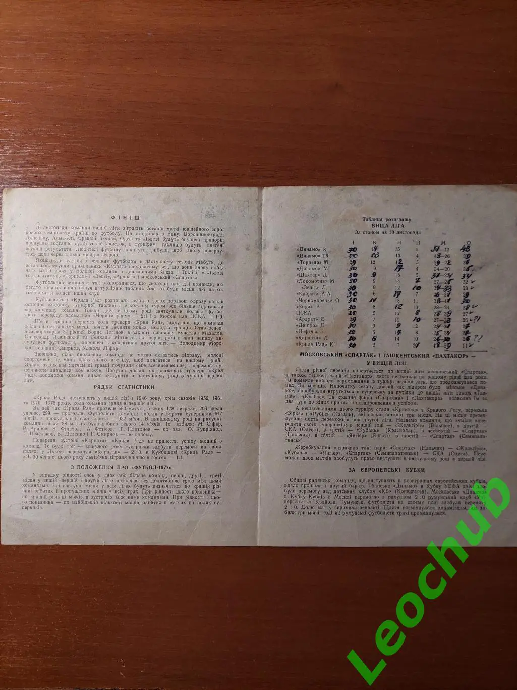 Карпати(Львів) - крила рад(куйбишев) 10.11.1977 гр 1