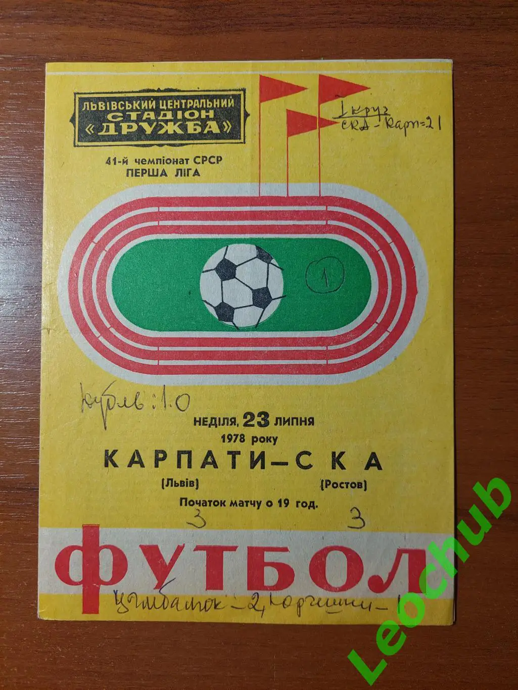 Карпати(Львів) - ска(ростов) 23.07.1978 гр