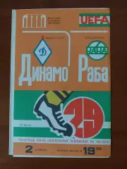 динамо(мінськминск) - Раба Ето(Угорщина) 02.11.1983