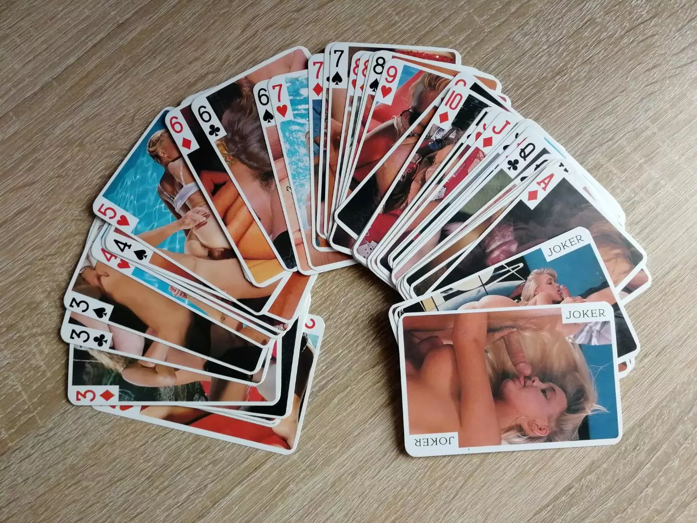 Игральные карты Sex Poker - Sucking Cum Shots, Испания 1991, оригинал, 54 шт. 7