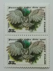 СССР 1990. Совы. Ушастая сова. Пара. 2