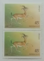 СССР 1985. Животные Красной книги СССР. Джейран. Пара. 2