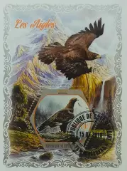 Блок. Кот-д’Ивуар 2018. Фауна. Хищные птицы.