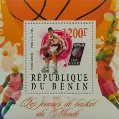 Блок. Бенин 2015. Баскетбол. Арвидас Сабонис.