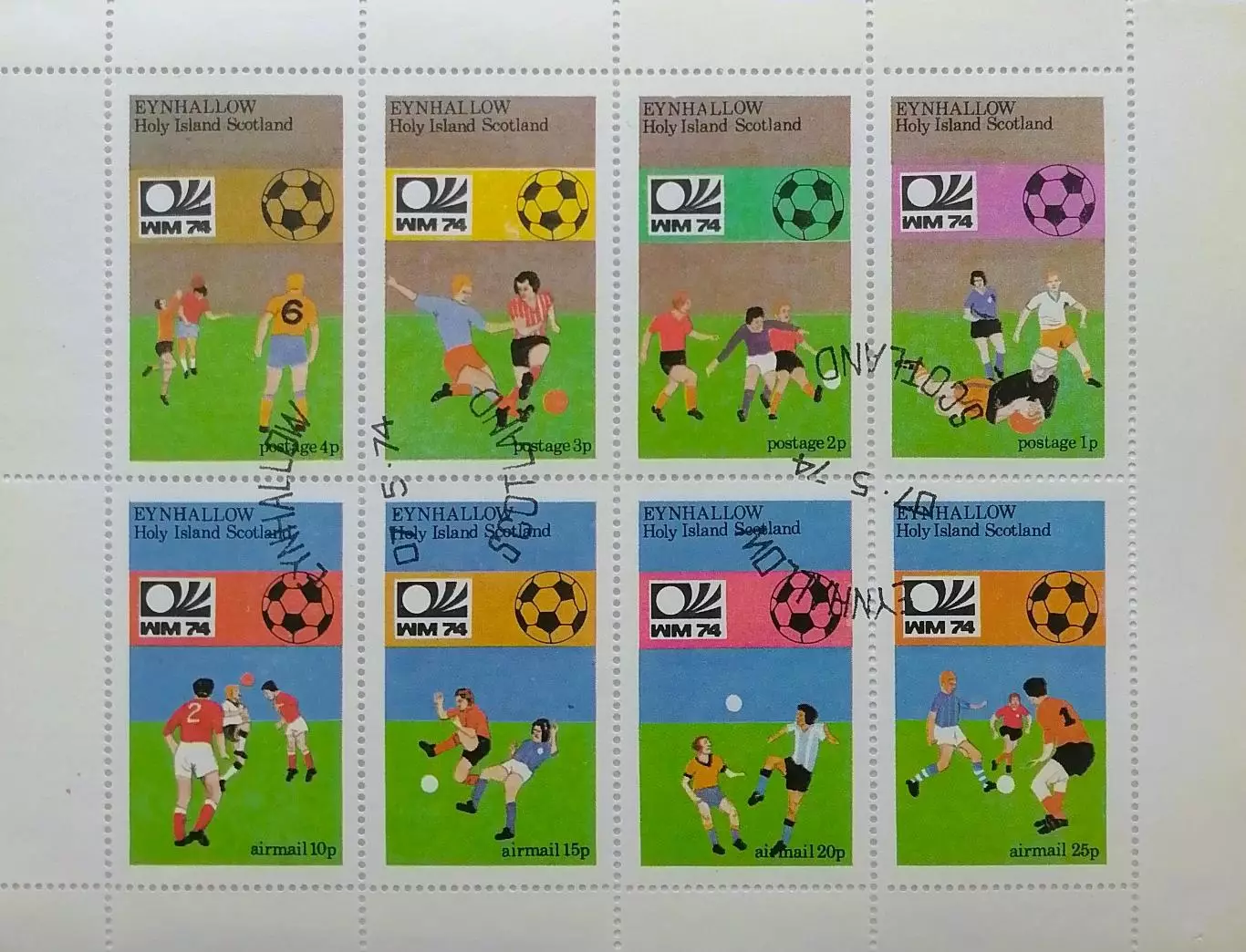 Малый лист. Шотландия 1974. Чемпионат мира по футболу. Германия 1974.
