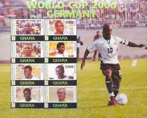 Малый лист. Гана 2006. Чемпионат мира по футболу. Германия 2006. Сборная Гана.