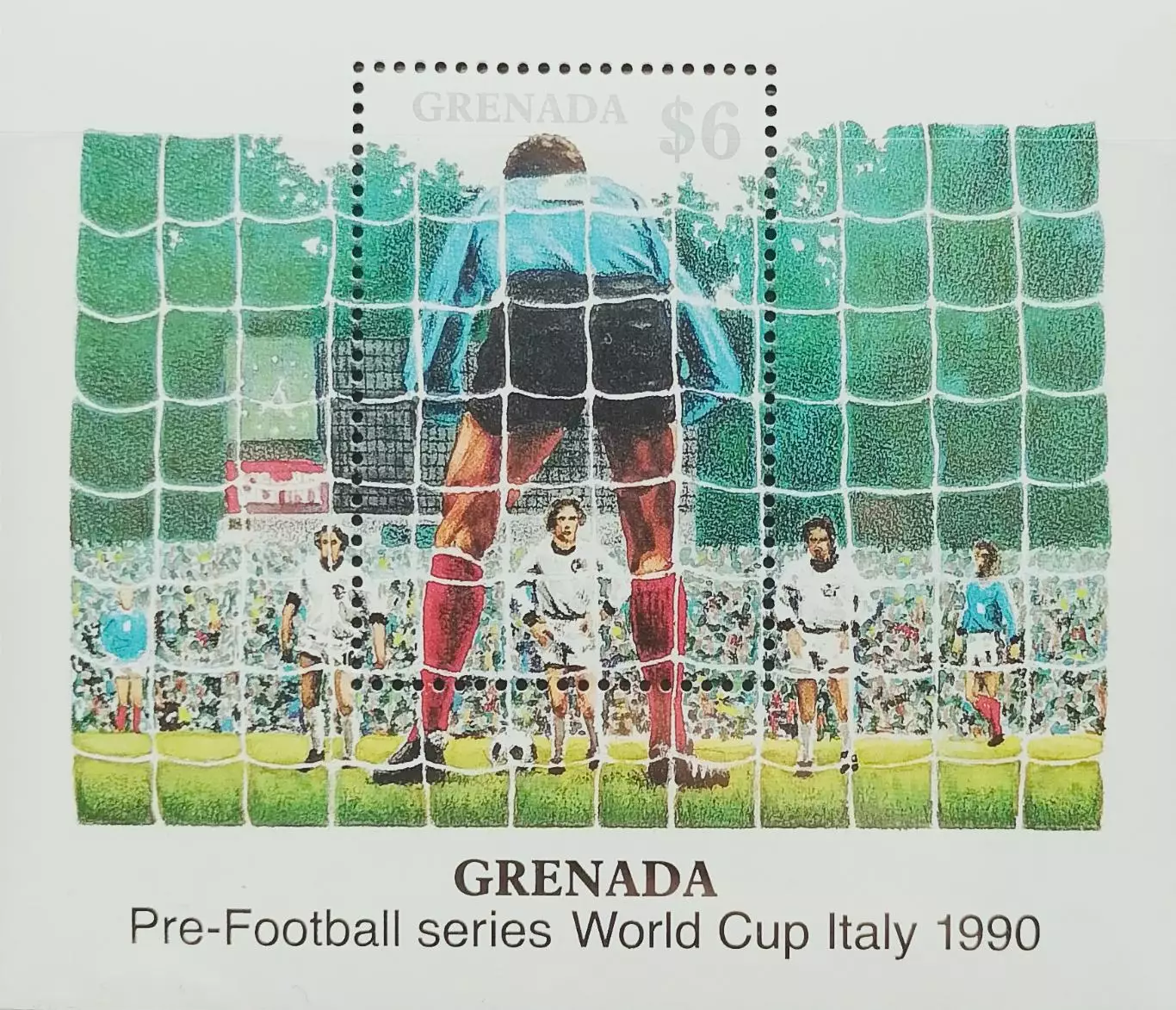 Блок. Гренада 1990. Чемпионат мира по футболу. Италия 1990.