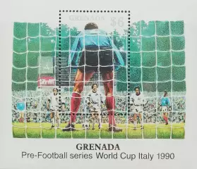 Блок. Гренада 1990. Чемпионат мира по футболу. Италия 1990.