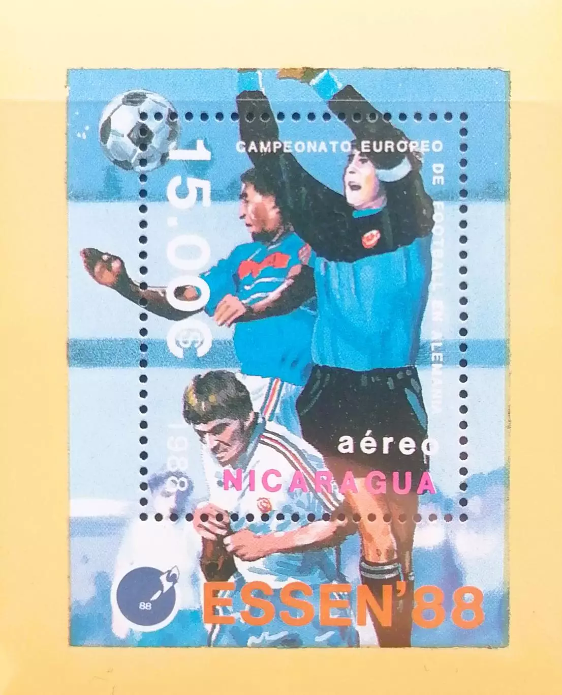 Блок. Никарагуа 1988. Чемпионат Европы по футболу. Германия 1988.