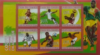 Малый лист. Коморы 2010. Звезды футбола Африки. (2)