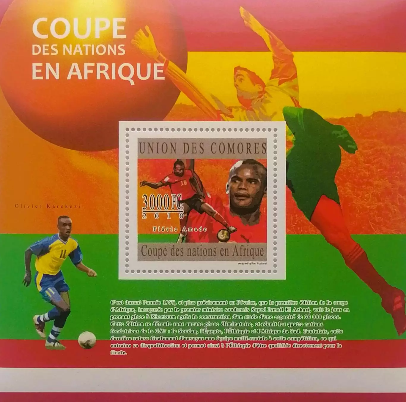 Блок. Коморы 2010. Звезды футбола Африки. (2)
