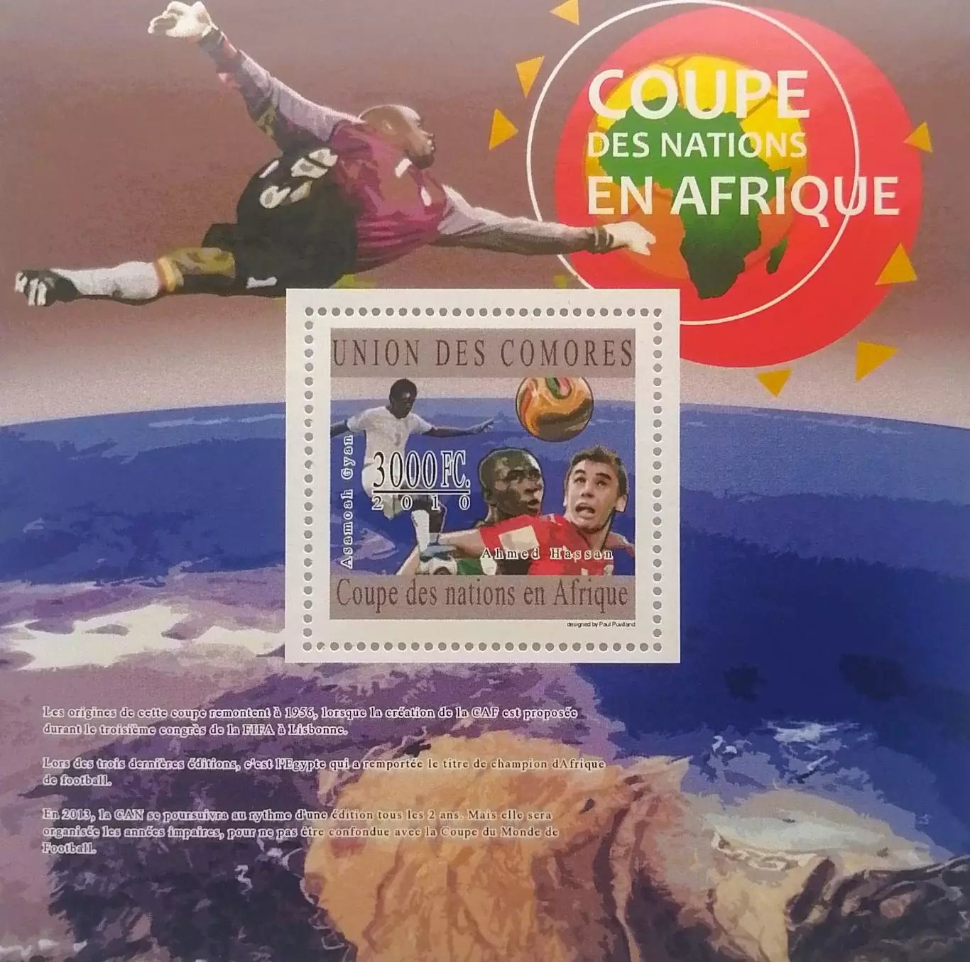 Блок. Коморы 2010. Звезды футбола Африки. (3)