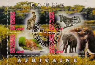 Малый лист. Конго 2013. Фауна. Дикие животные Африки. (2)