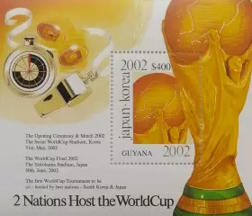 Блок. Гайана 2002. Чемпионат мира по футболу. Япония/Южная Корея 2002.