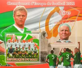 Малый лист. Мали 2012. Чемпионат Европы по футболу. 2012. Сборная Ирландия.