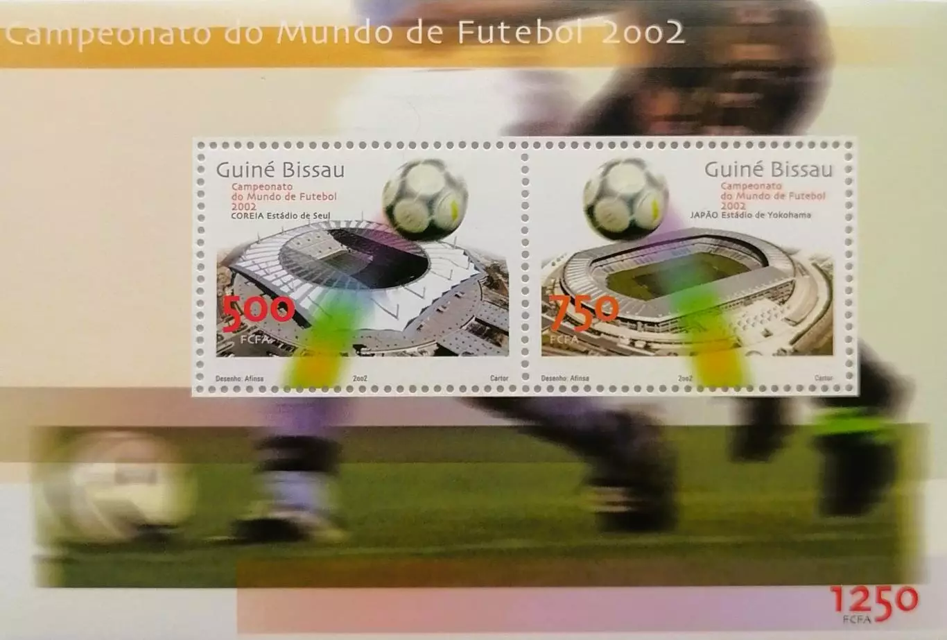 Блок. Гвинея-Бисау 2002. Чемпионат мира по футболу. Япония/Южная Корея 2002.