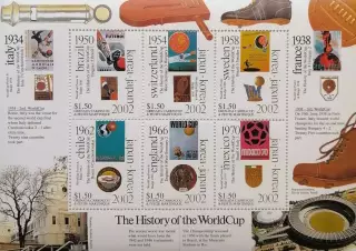 Малый лист. Гренада 2002. Чемпионат мира по футболу. Япония/Южная Корея 2002.