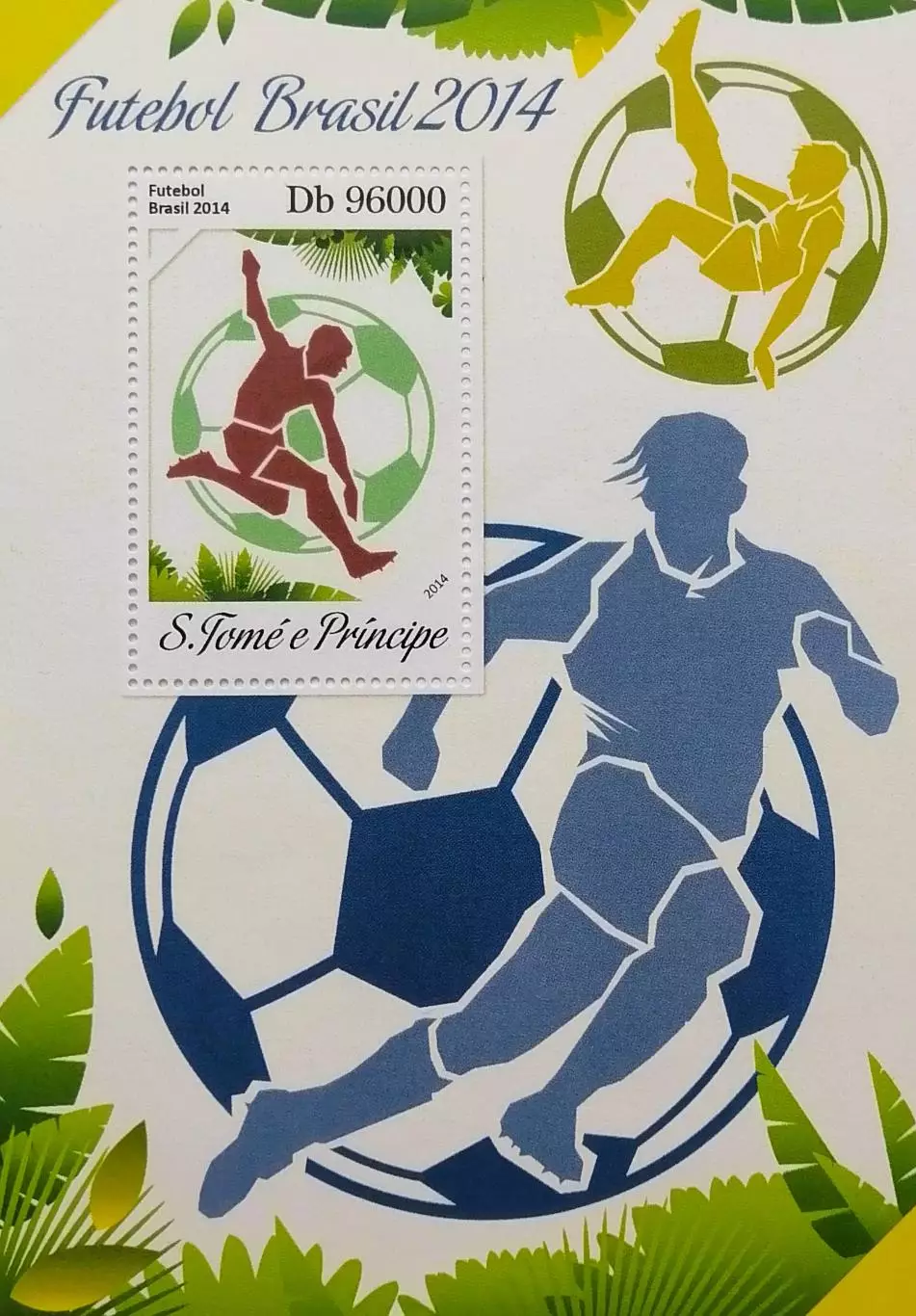 Блок. Сан-Томе и Принсипи 2014. Чемпионат мира по футболу. Бразилия 2014.