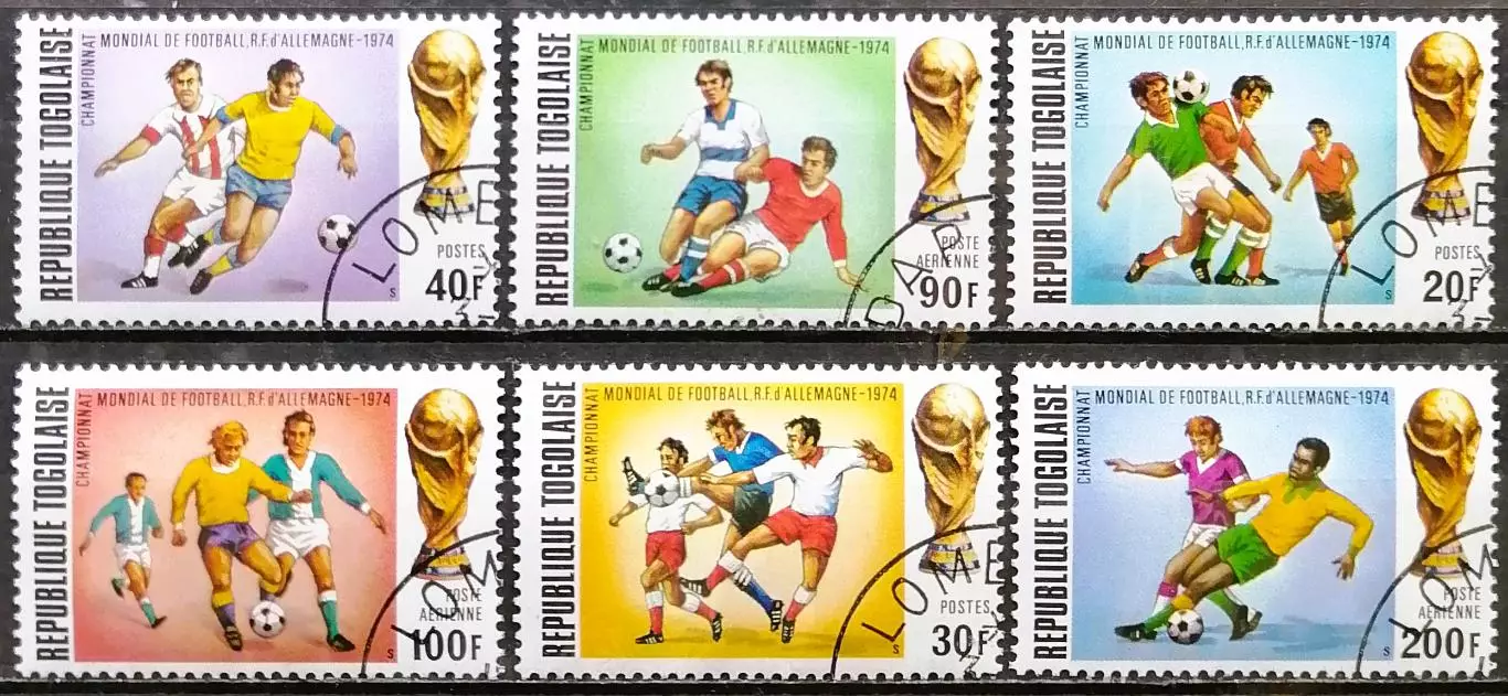 Того 1974. Чемпионат мира по футболу. Германия 1974. 6 марок.