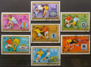 Монголия 1978. Чемпионаты мира по футболу 1950 - 1978. 7 марок.