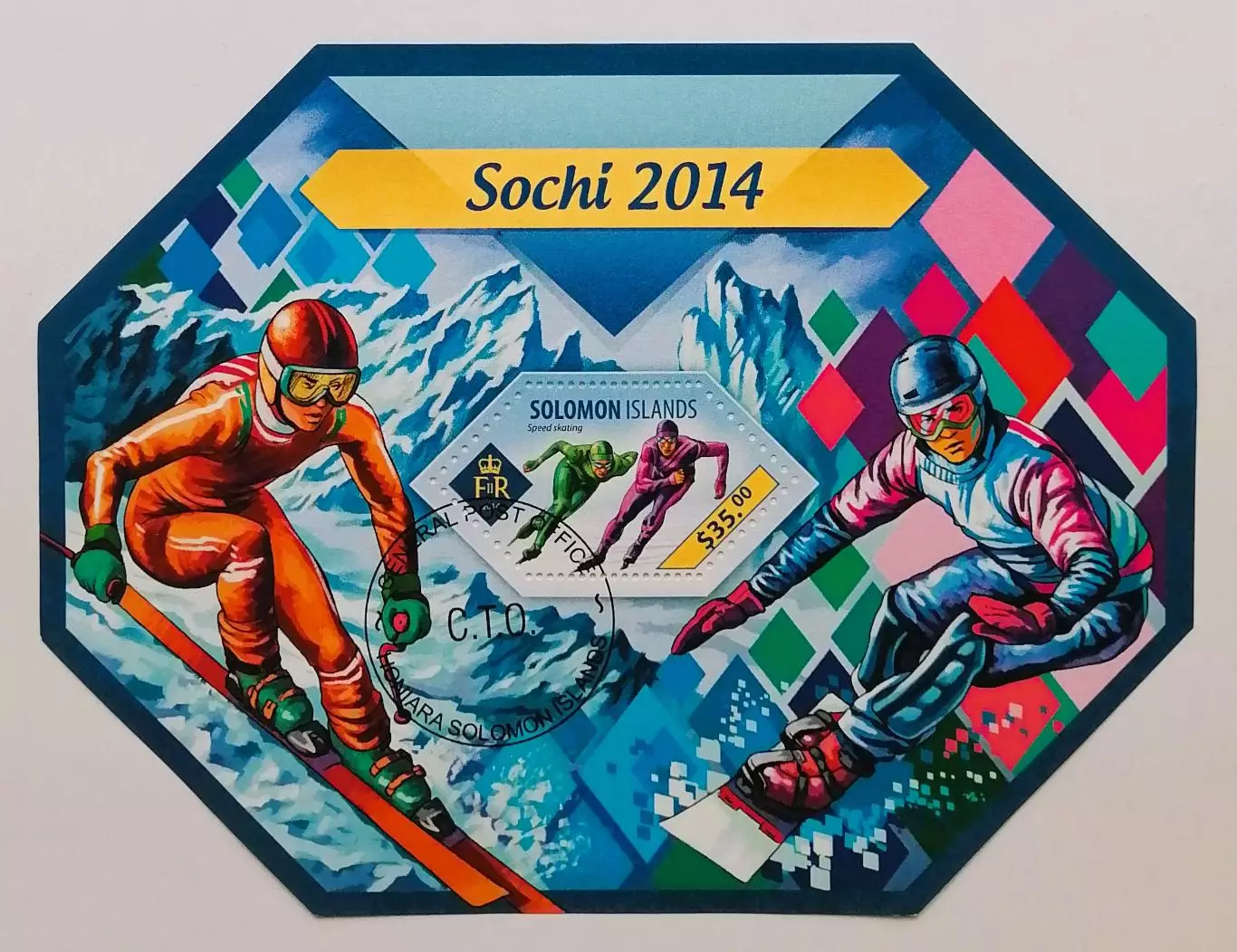 Блок. Соломоновы острова 2014. Зимние Олимпийские игры. Сочи 2014.