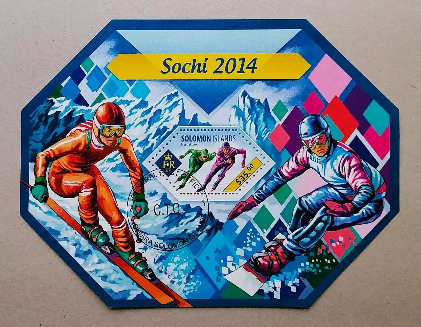 Блок. Соломоновы острова 2014. Зимние Олимпийские игры. Сочи 2014.