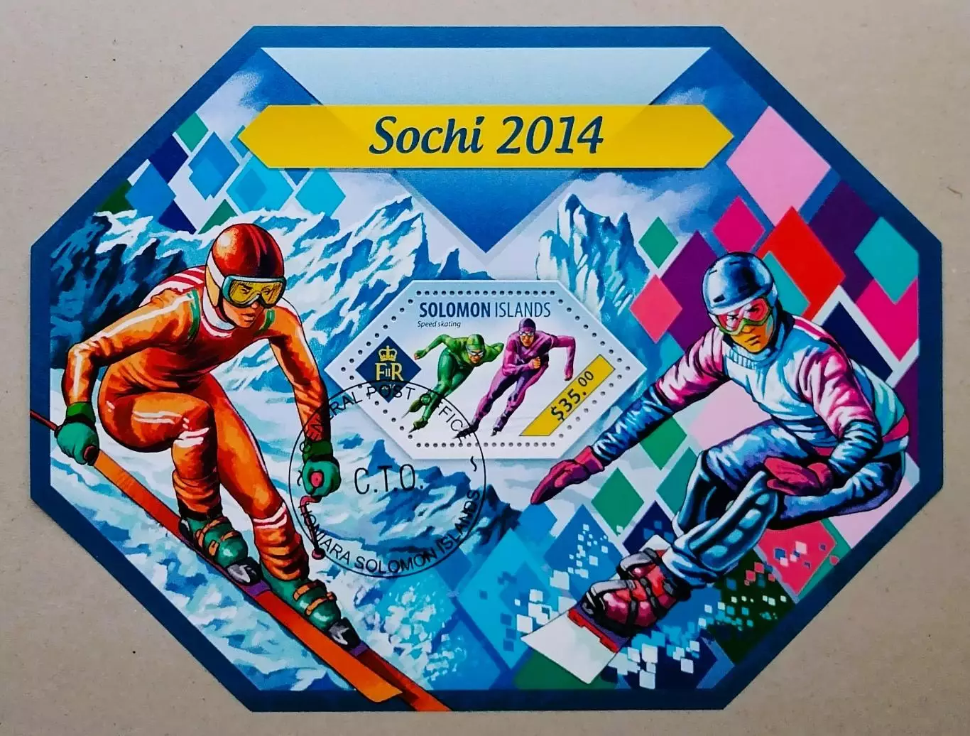 Блок. Соломоновы острова 2014. Зимние Олимпийские игры. Сочи 2014.