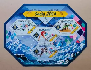 Малый лист. Соломоновы острова 2014. Зимние Олимпийские игры. Сочи 2014.