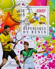 Блок. Бенин 2015. Теннис. Новак Джокович.