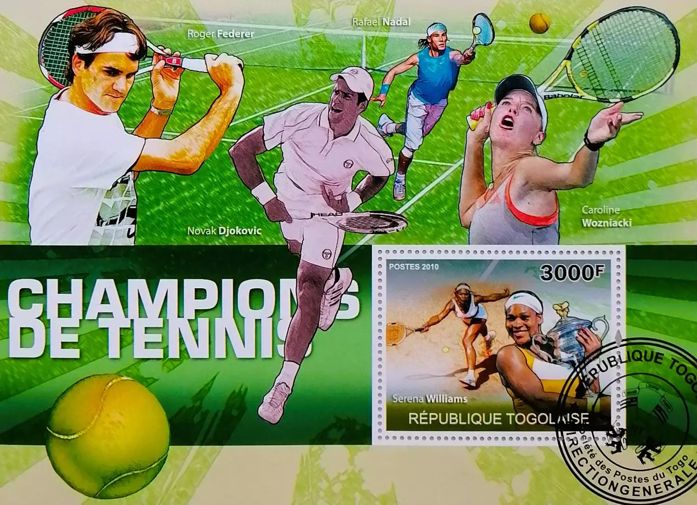 Блок. Того 2010. Теннис. Федерер. Джокович. Надаль. Возняцки. Серена Уильямс.
