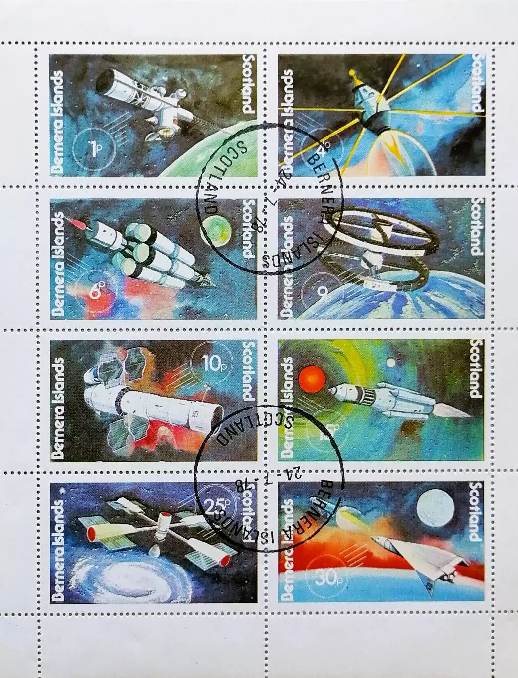Малый лист. Шотландия 1978. Космос.