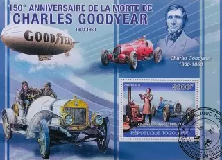 Блок. Того 2010. Автомобили. Чарльз Гудиер.