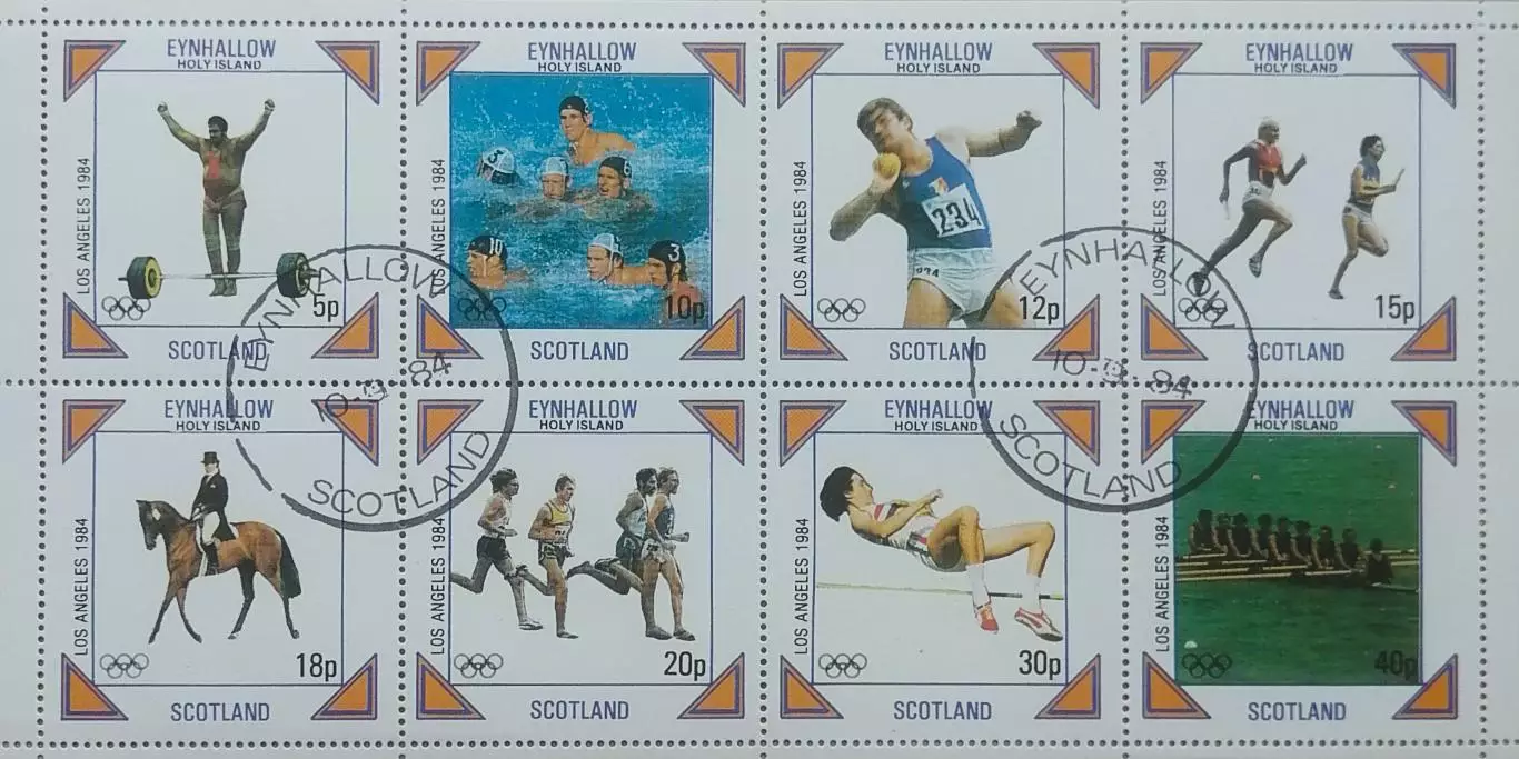 Малый лист. Шотландия 1984. Летние Олимпийские игры. Лос-Анджелес 1984. (1)