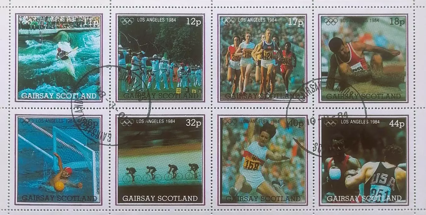 Малый лист. Шотландия 1984. Летние Олимпийские игры. Лос-Анджелес 1984. (3)