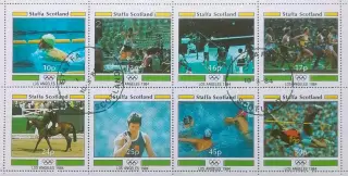 Малый лист. Шотландия 1984. Летние Олимпийские игры. Лос-Анджелес 1984. (4)