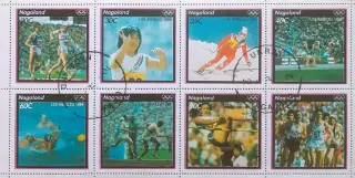 Малый лист. Нагаленд (Индия) 1984. Олимпийские игры.