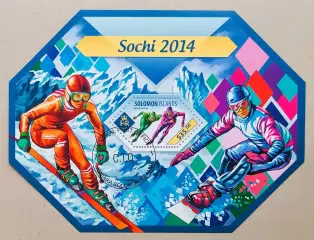 Блок. Соломоновы острова 2014. Зимние Олимпийские игры. Сочи 2014.