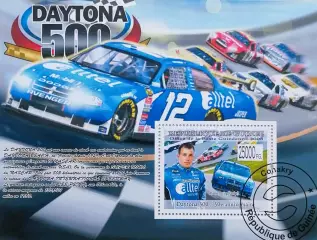 Блок. Гвинея 2008. Автоспорт. Райан Джозеф Ньюман.