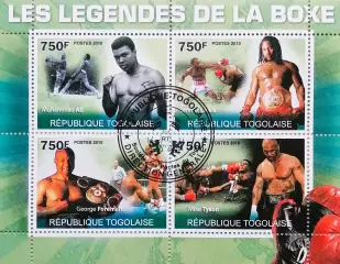 Малый лист. Того 2010. Бокс. Мухаммед Али. Леннокс Льюис. Джордж Форман. Тайсон.
