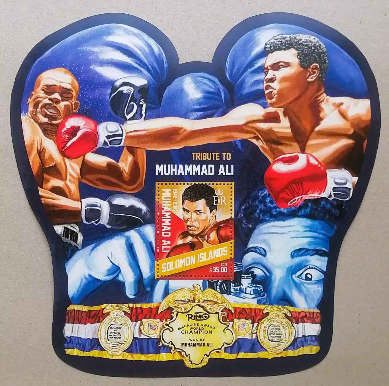 Блок. Соломоновы Острова 2016. Бокс. Мухаммед Али.