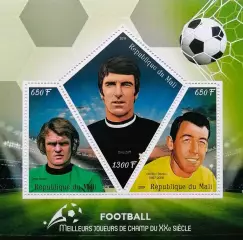 Малый лист. Мали 2019. Футбол. Зепп Майер, Дино Дзофф, Гордон Бэнкс.