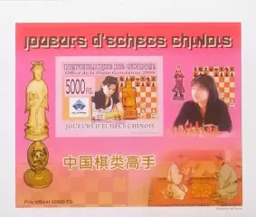 Люкс-блок картон б/з. Гвинея 2008. Шахматы. (1)