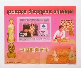 Люкс-блок картон б/з. Гвинея 2008. Шахматы. (2)